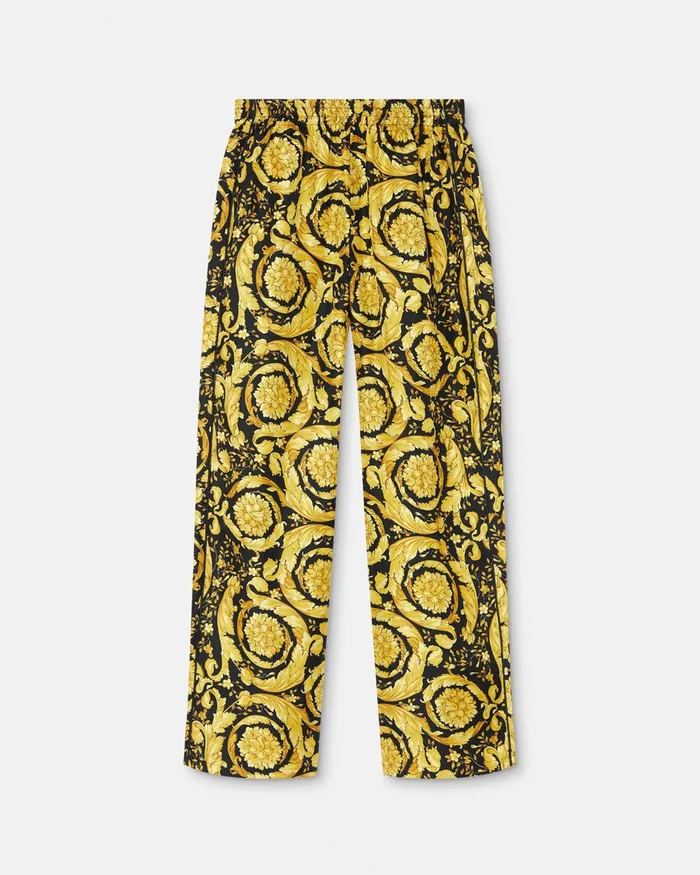 Versace Barocco Print Silk Pyjama Bottoms Blackprint Women Loungewear and Pajamas Versace Barocco Print Silk Pyjama Bottoms Blackprint Women Loungewear and Pajamas