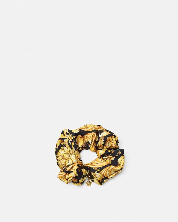 Versace Barocco Scrunchie Blackprint Women Hair Accessories