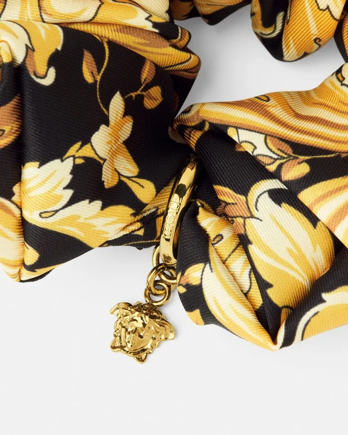 Versace Barocco Scrunchie Blackprint Women Hair Accessories
