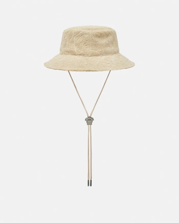 Versace Barocco Towel Bucket Hat Beige WomenMen Hats and Caps