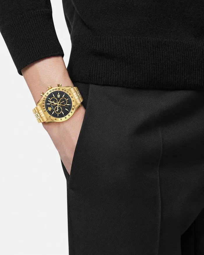 Versace Chrono Master Watch Blackgold Men Watches