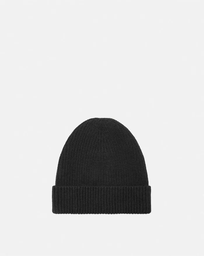 Versace Embroidered Medusa Knit Beanie Black Kids Bags and Accessories