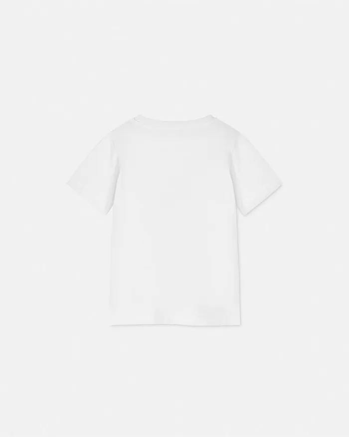 Versace Falling Flowers Logo TShirt Whiteprint Kids Shirts and Tshirts
