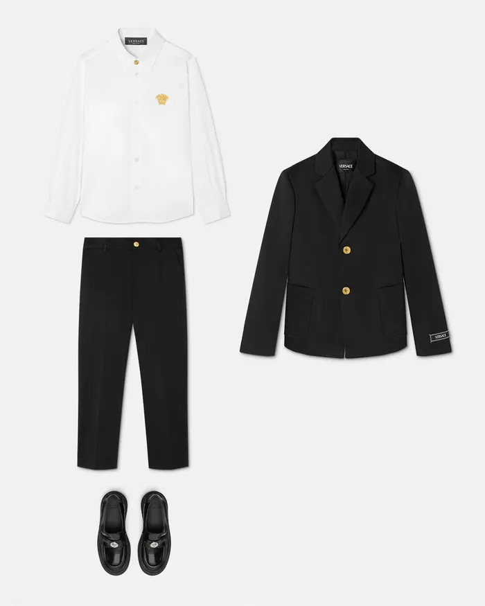 Versace Formal Pants Black Kids Pants