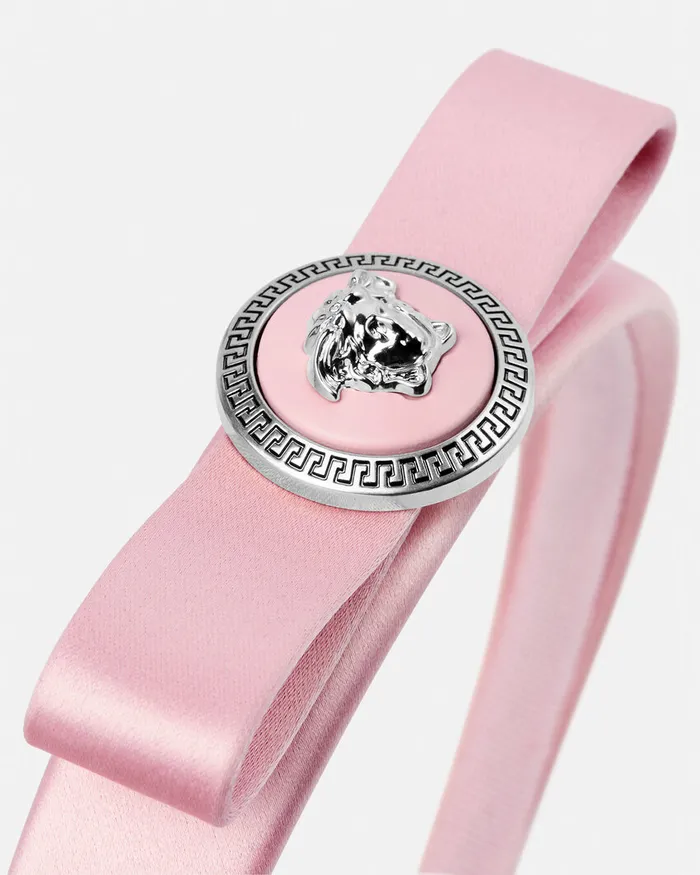 Versace Gianni Ribbon Headband Pink Women Hair Accessories