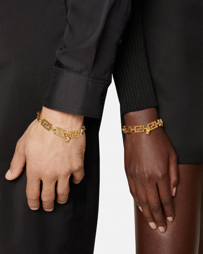Versace Greca Bracelet Light Gold WomenMen Bracelets