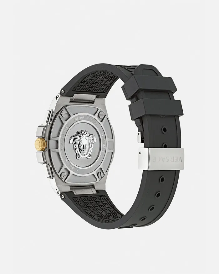 Versace Greca Extreme Chrono Watch Blacksilver Men Watches