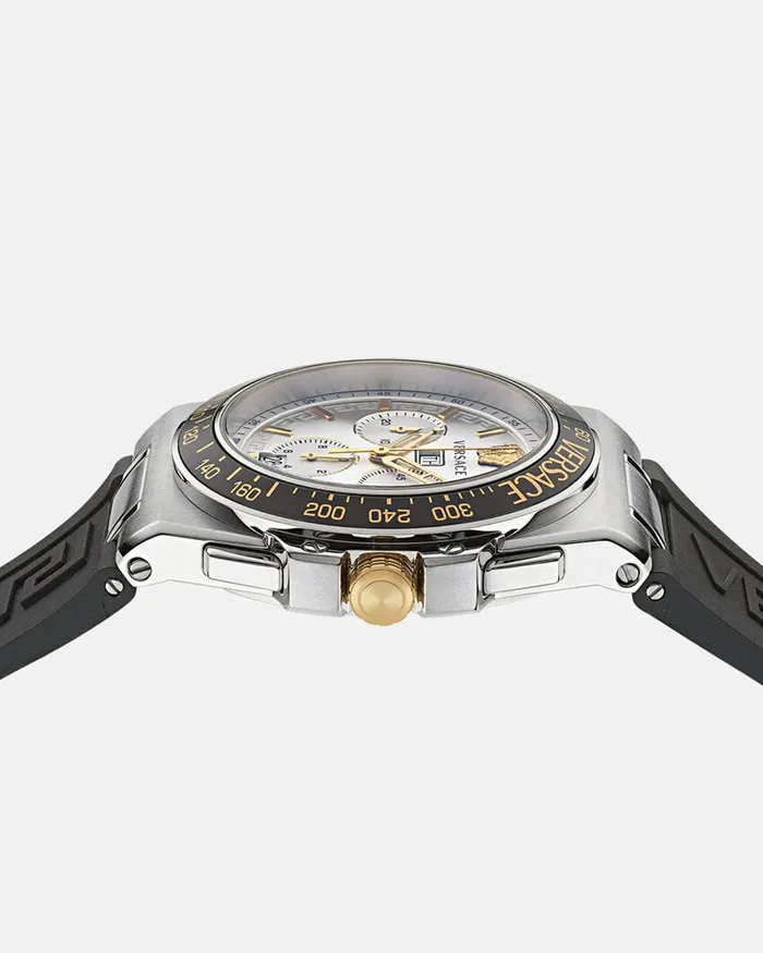 Versace Greca Extreme Chrono Watch Blacksilver Men Watches