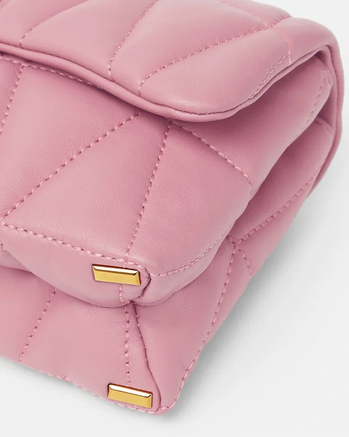 Versace Kleio Quilted Mini Bag Pink Women Shoulder and Crossbody
