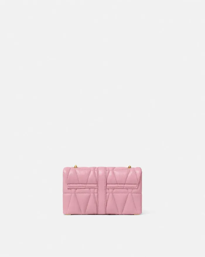Versace Kleio Quilted Mini Bag Pink Women Shoulder and Crossbody