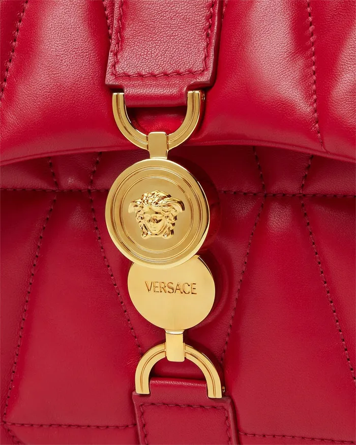 Versace Kleio Quilted Shoulder Bag Red Women Shoulder and Crossbody
