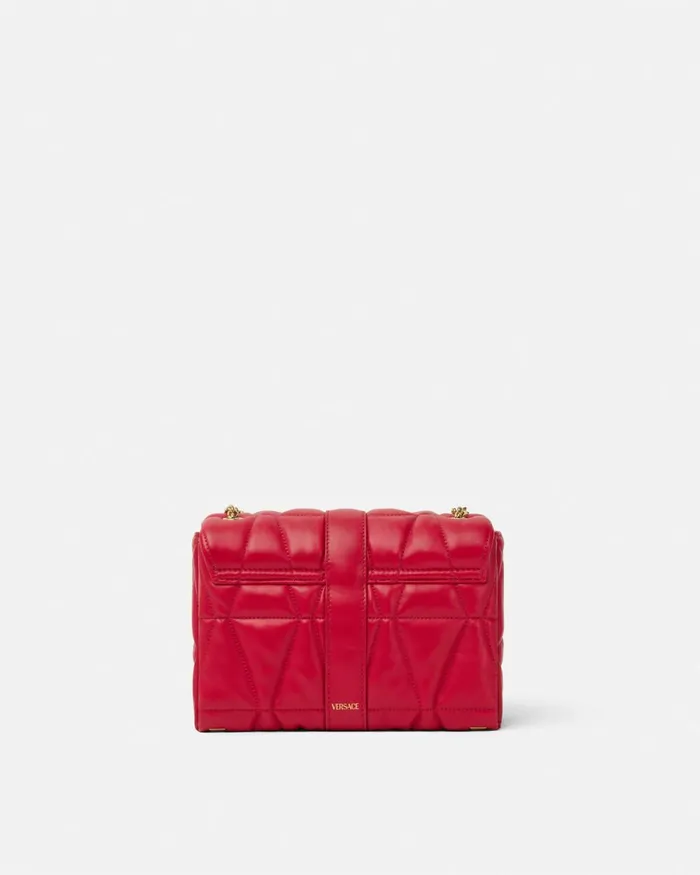 Versace Kleio Quilted Shoulder Bag Red Women Shoulder and Crossbody