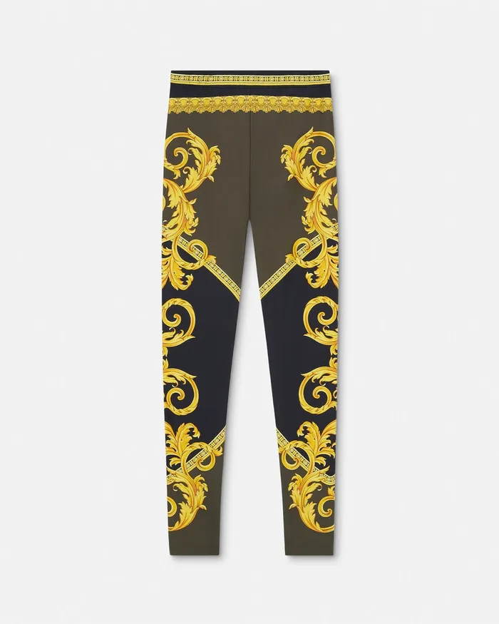 Versace La Coupe Des Dieux Leggings Black Women Pants and Shorts