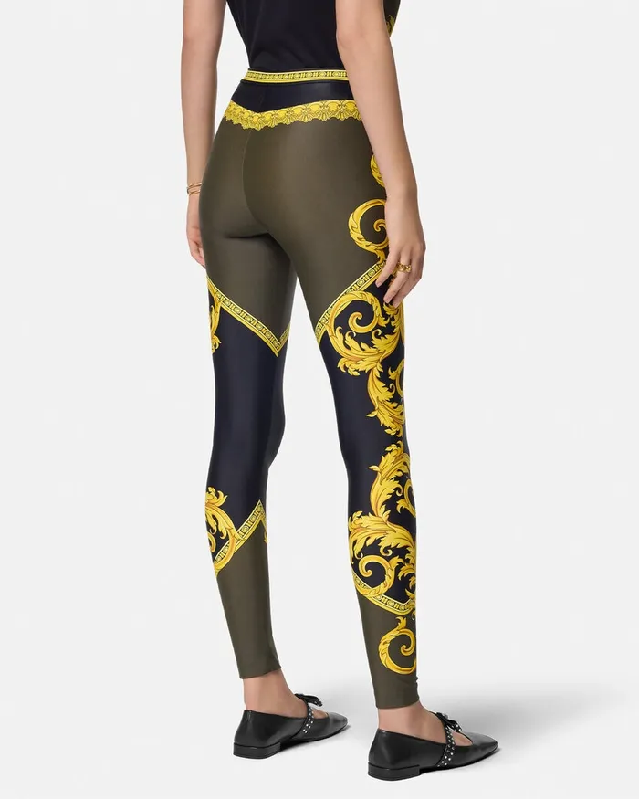 Versace La Coupe Des Dieux Leggings Black Women Pants and Shorts