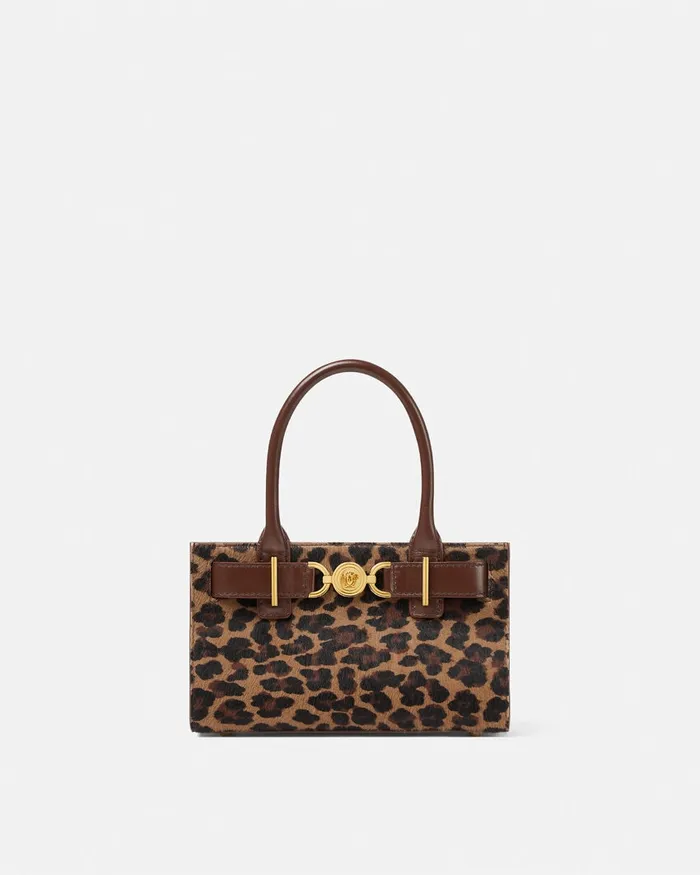 Versace Leopard Medusa 03995 Small Tote Bag Animalier Women Medusa 03995