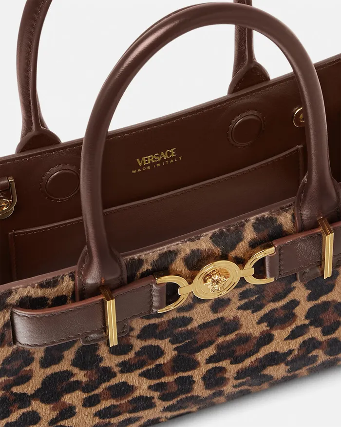 Versace Leopard Medusa 03995 Small Tote Bag Animalier Women Medusa 03995