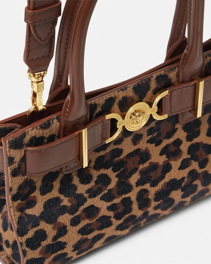 Versace Leopard Medusa 03995 Small Tote Bag Animalier Women Medusa 03995