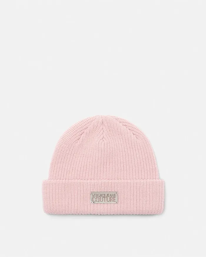 Versace Logo Knit Beanie E469 WomenMen Jeans Couture