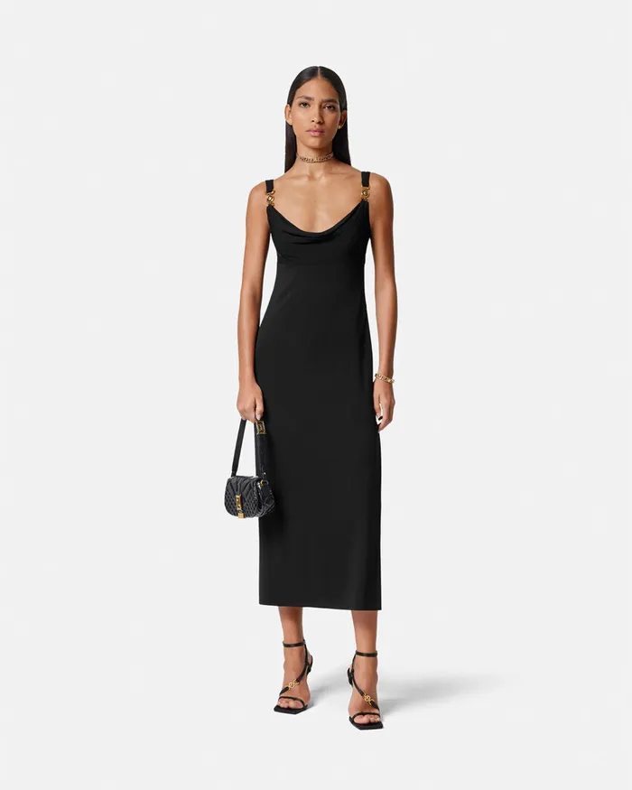 Versace Medusa 03995 Long Dress Black Women Dresses