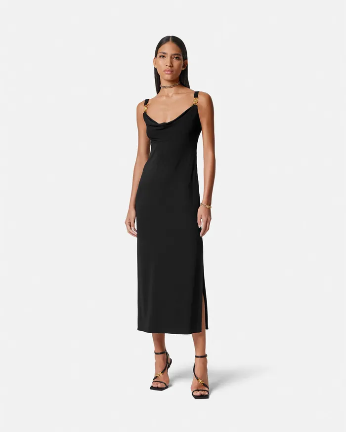 Versace Medusa 03995 Long Dress Black Women Dresses