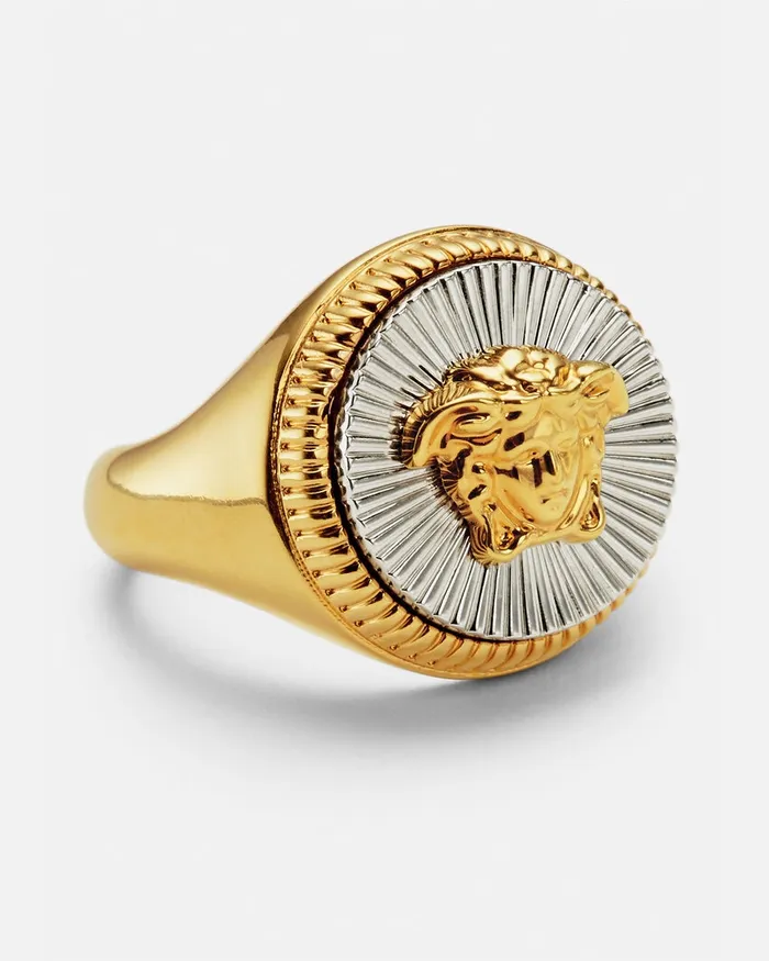 Versace Medusa Biggie Ring Silvergold Women Rings
