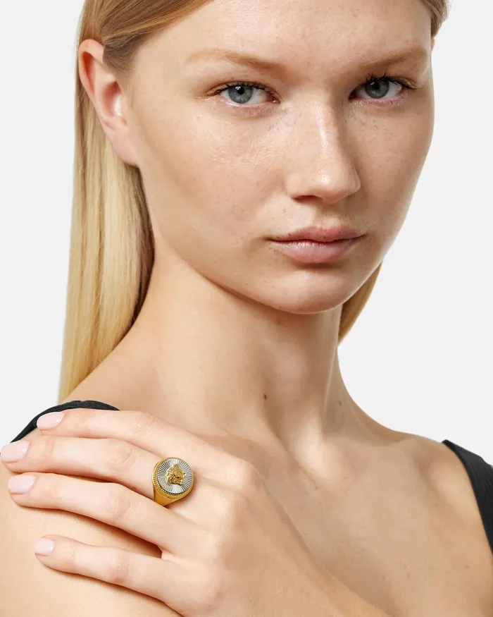 Versace Medusa Biggie Ring Silvergold Women Rings