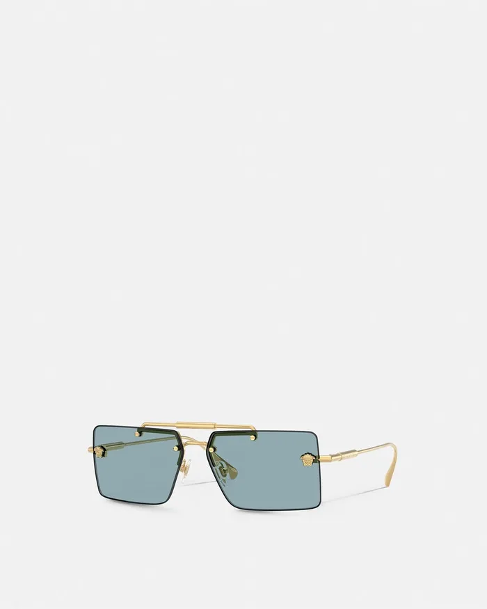 Versace Medusa Glam Sunglasses Blackgold Women Sunglasses