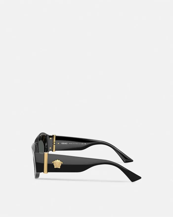Versace Medusa Glam Sunglasses Blackgold Women Sunglasses