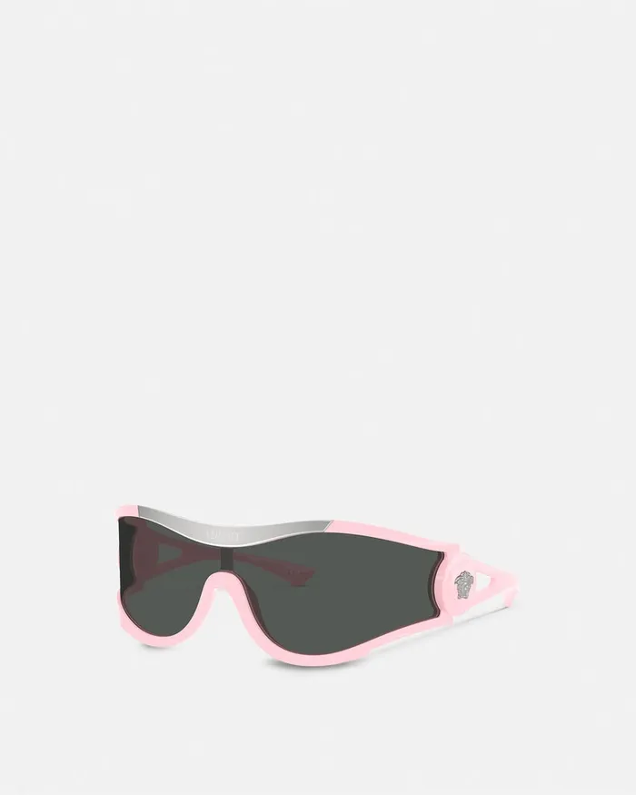 Versace Medusa Medallion Shield Sunglasses Pink WomenMen Sunglasses