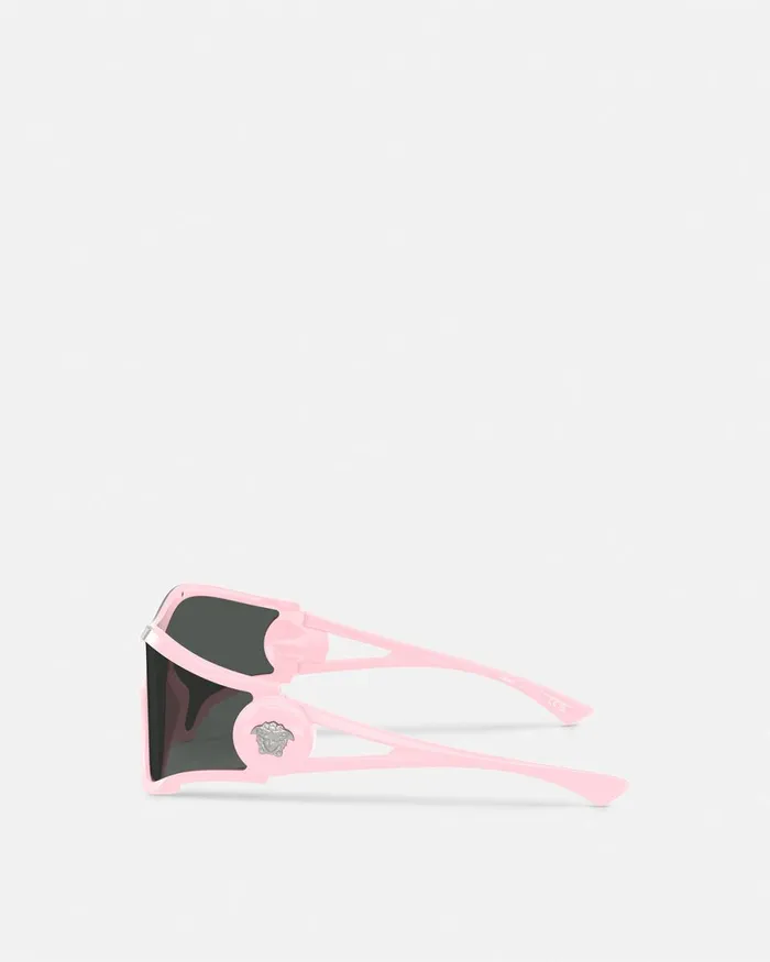 Versace Medusa Medallion Shield Sunglasses Pink WomenMen Sunglasses