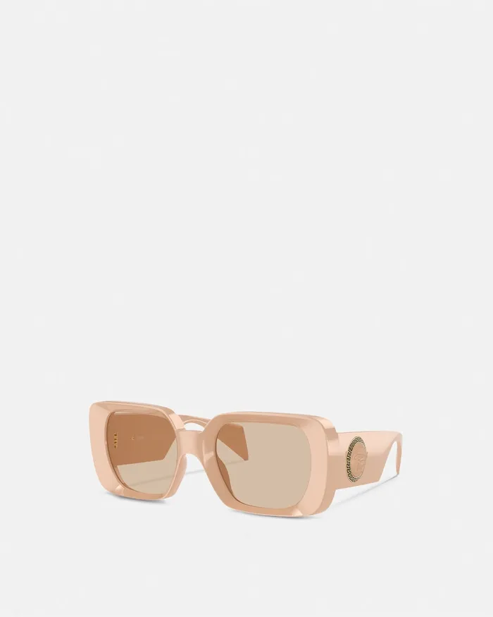 Versace Medusa Medallion Sunglasses Beige WomenMen Sunglasses