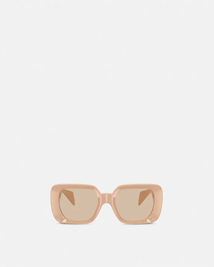 Versace Medusa Medallion Sunglasses Beige WomenMen Sunglasses