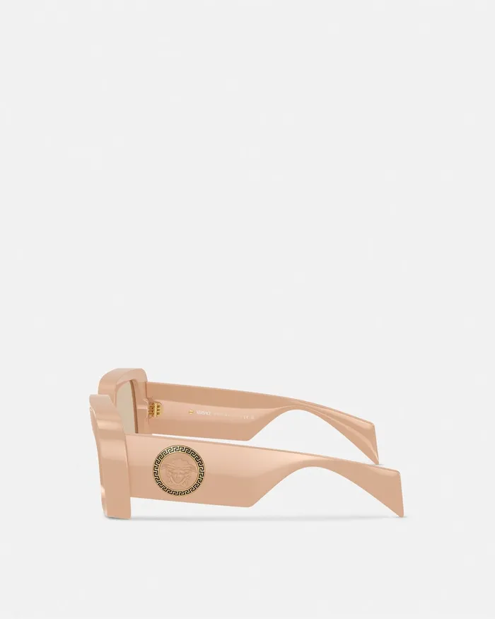 Versace Medusa Medallion Sunglasses Beige WomenMen Sunglasses