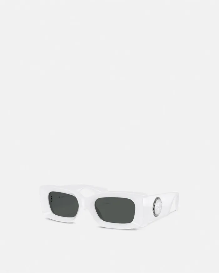 Versace Medusa Medallion Sunglasses White WomenMen Sunglasses