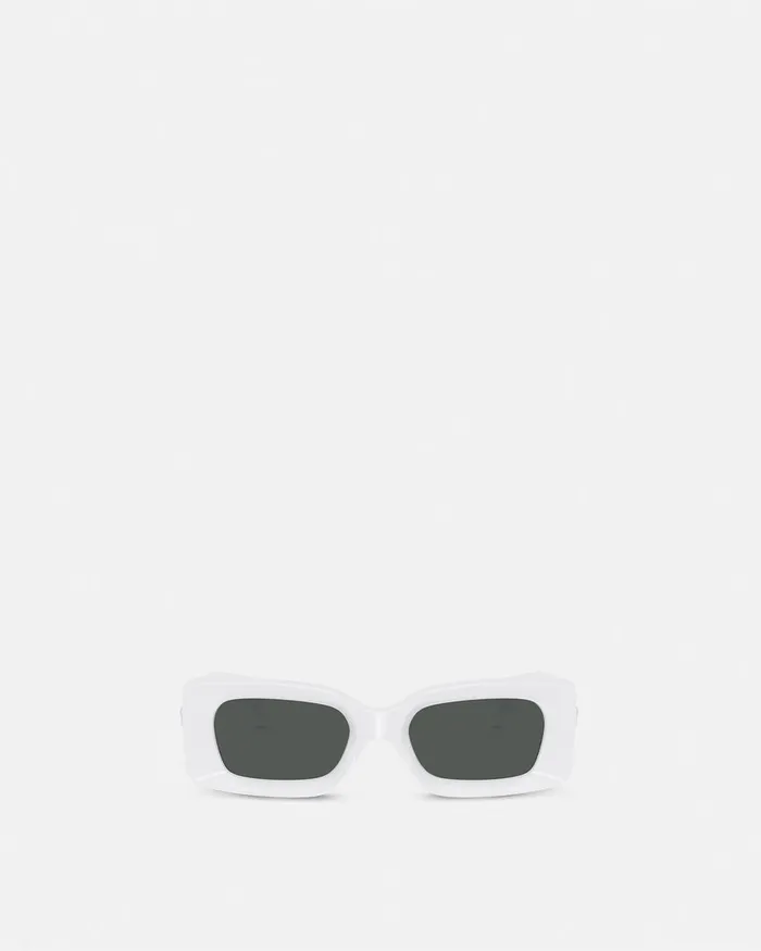 Versace Medusa Medallion Sunglasses White WomenMen Sunglasses