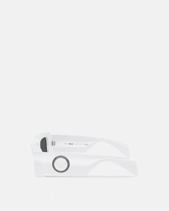 Versace Medusa Medallion Sunglasses White WomenMen Sunglasses