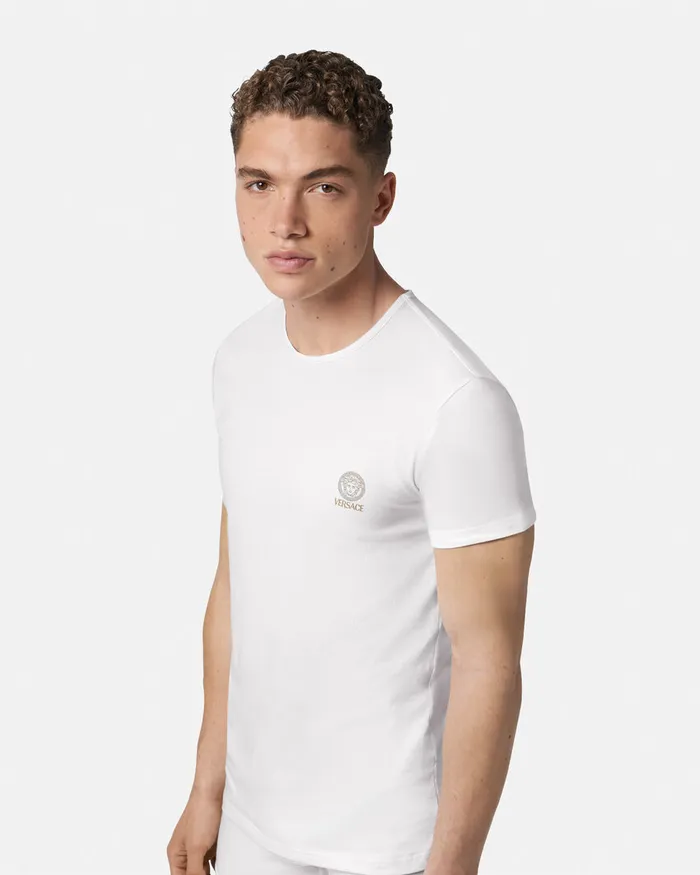 Versace Medusa Undershirt White Men Loungewear and Pajamas