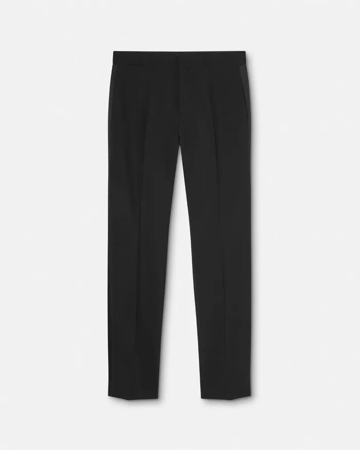 Versace MohairBlend Formal Pants Black Men Blazers and Suits