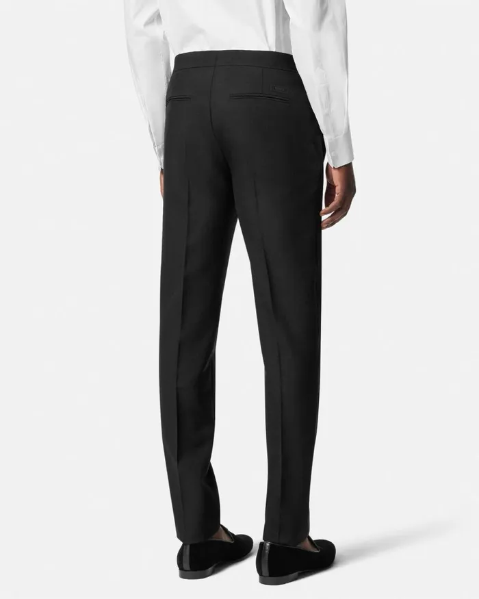 Versace MohairBlend Formal Pants Black Men Blazers and Suits