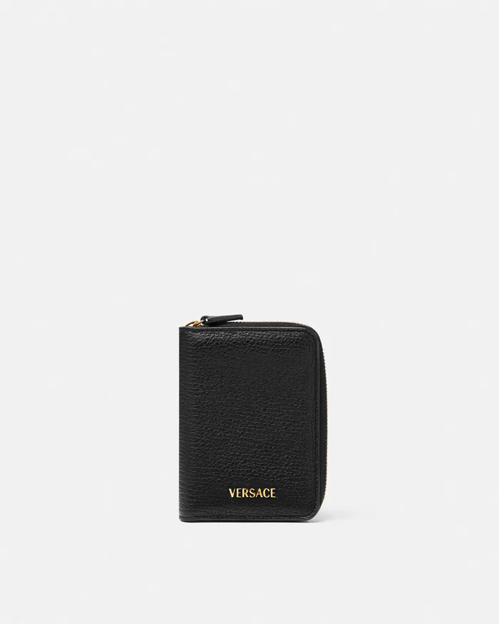 Versace Myth Zip Wallet Blackgold Men Wallets