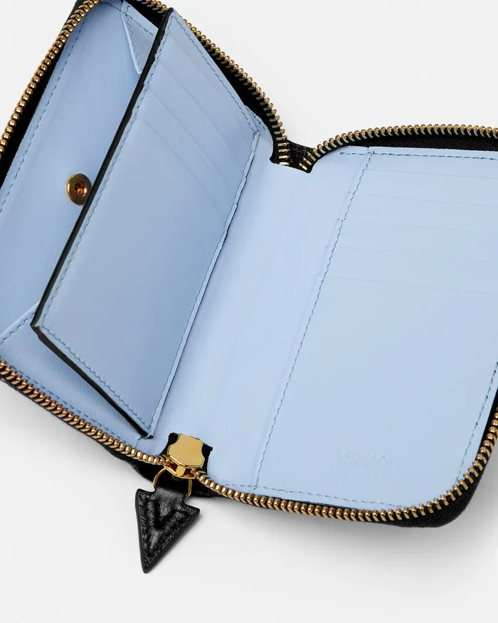 Versace Myth Zip Wallet Blackgold Men Wallets