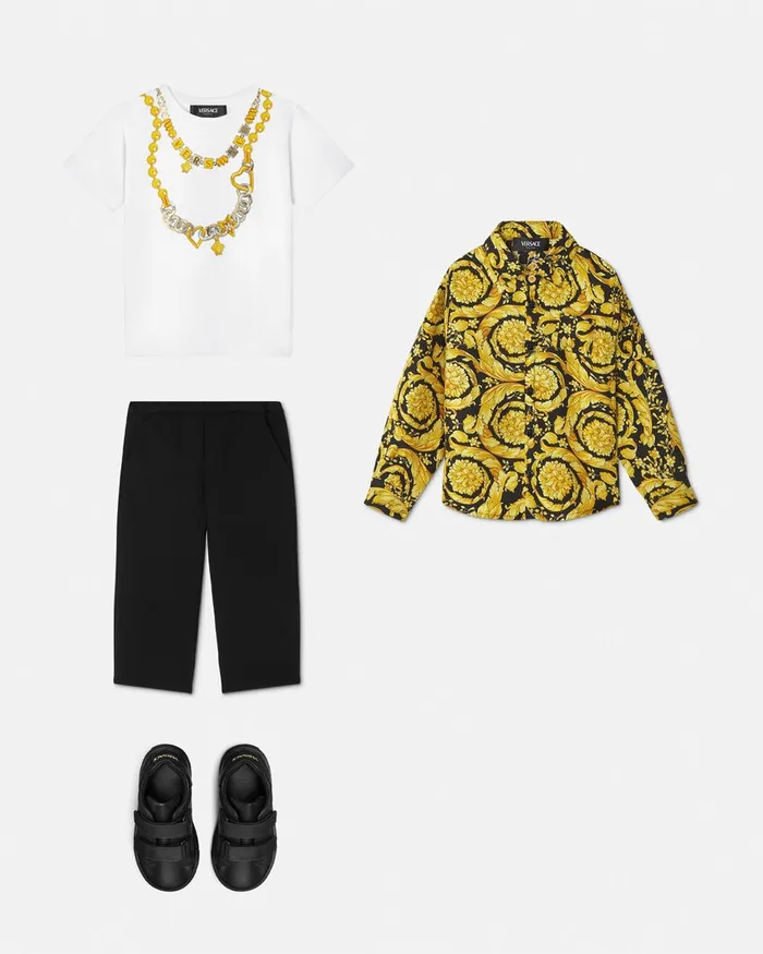 Versace Pants Black Kids Pants
