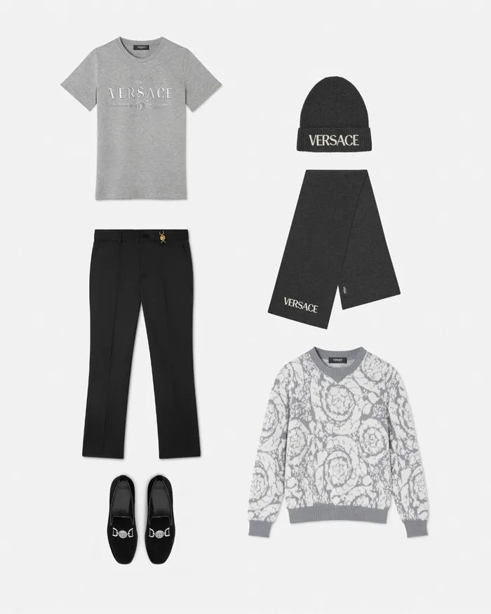 Versace WoolBlend Pants Black Kids Pants
