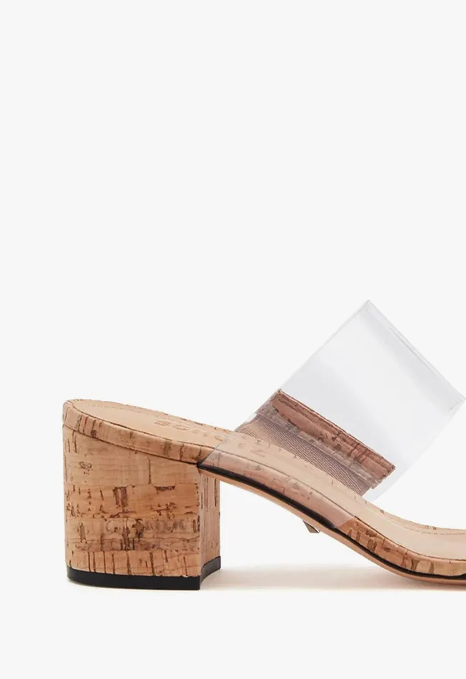 Victorie Cork Sandal Natural Cork Women Schutz Shoes Mules