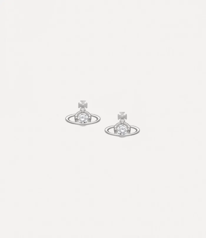 Vivienne Westwood Earrings MenWomen Nano Solitaire Earrings Platinum Crystal Crystal Vivienne Westwood Earrings MenWomen Nano Solitaire Earrings Platinum Crystal Crystal