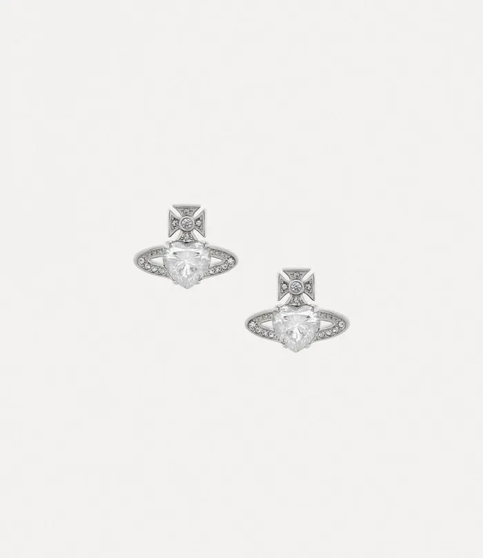 Vivienne Westwood Earrings Women Ariella Earrings Platinum White Cz Crystal