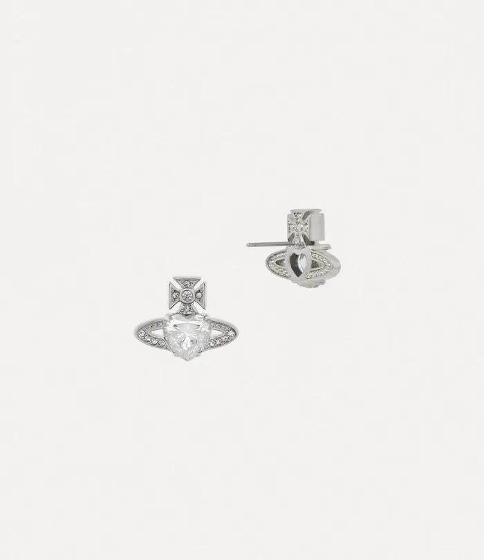 Vivienne Westwood Earrings Women Ariella Earrings Platinum White Cz Crystal