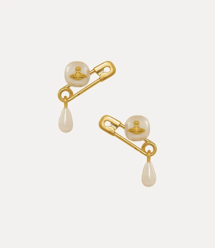 Vivienne Westwood Earrings Women Claude Small Stud Earrings Gold Creamrose Pearl Vivienne Westwood Earrings Women Claude Small Stud Earrings Gold Creamrose Pearl