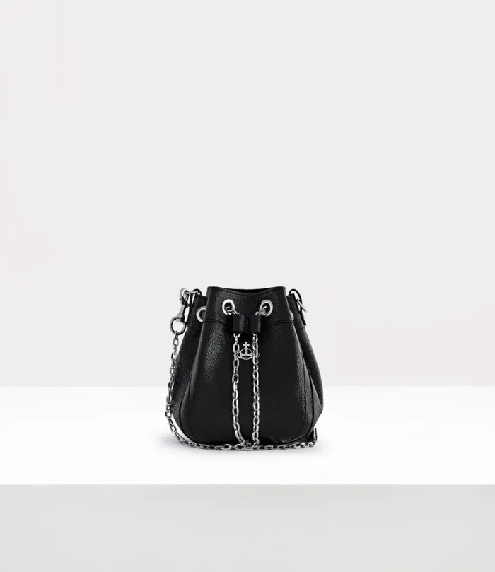 Vivienne Westwood Handbags Women Chrissy Small Bucket Bag Black