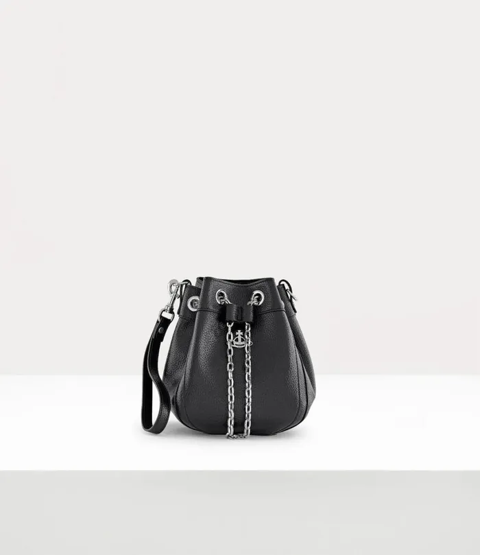 Vivienne Westwood Handbags Women Chrissy Small Bucket Bag Black